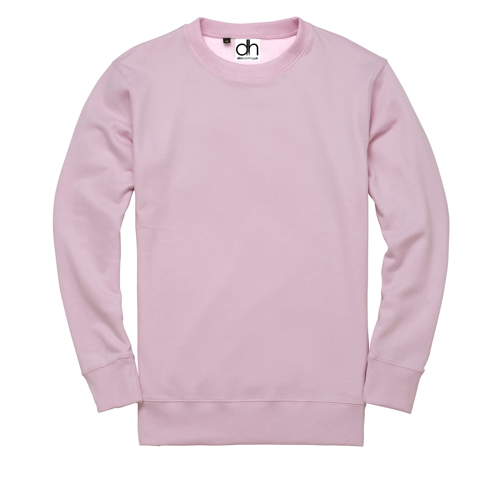 D&H CLOTHING UK Sweatshirt décontracté uni à col rond en molleton - Pour le travail, le sport, et les loisirs