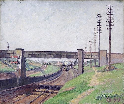 Toile murale abstraite Wells Farm Railway pour grand mur vide