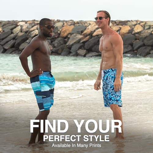 Image of Kanu Surf Men's Big Viper Extended Size Stripe Swim Trunk