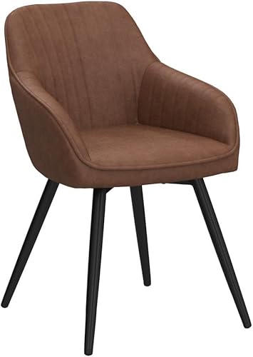 Miniatura 5 de annjoe Juego de 2 sillas de cuero sintético para sala de estar, silla tapizada con patas de metal, para el hogar, cocina, oficina, bistró,