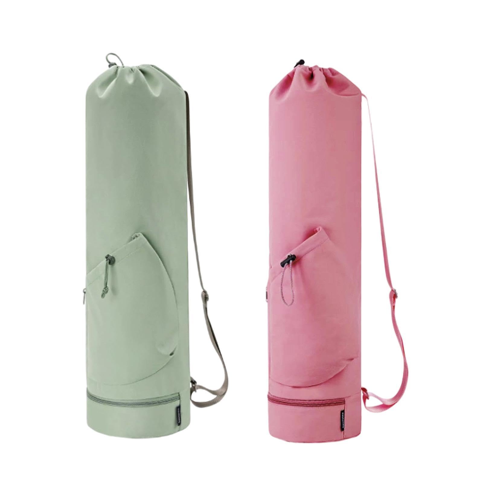 Yoga Mat Bag Holder Exterior Side Pocket Storage Bag for Travel Gym Training Green-image-46