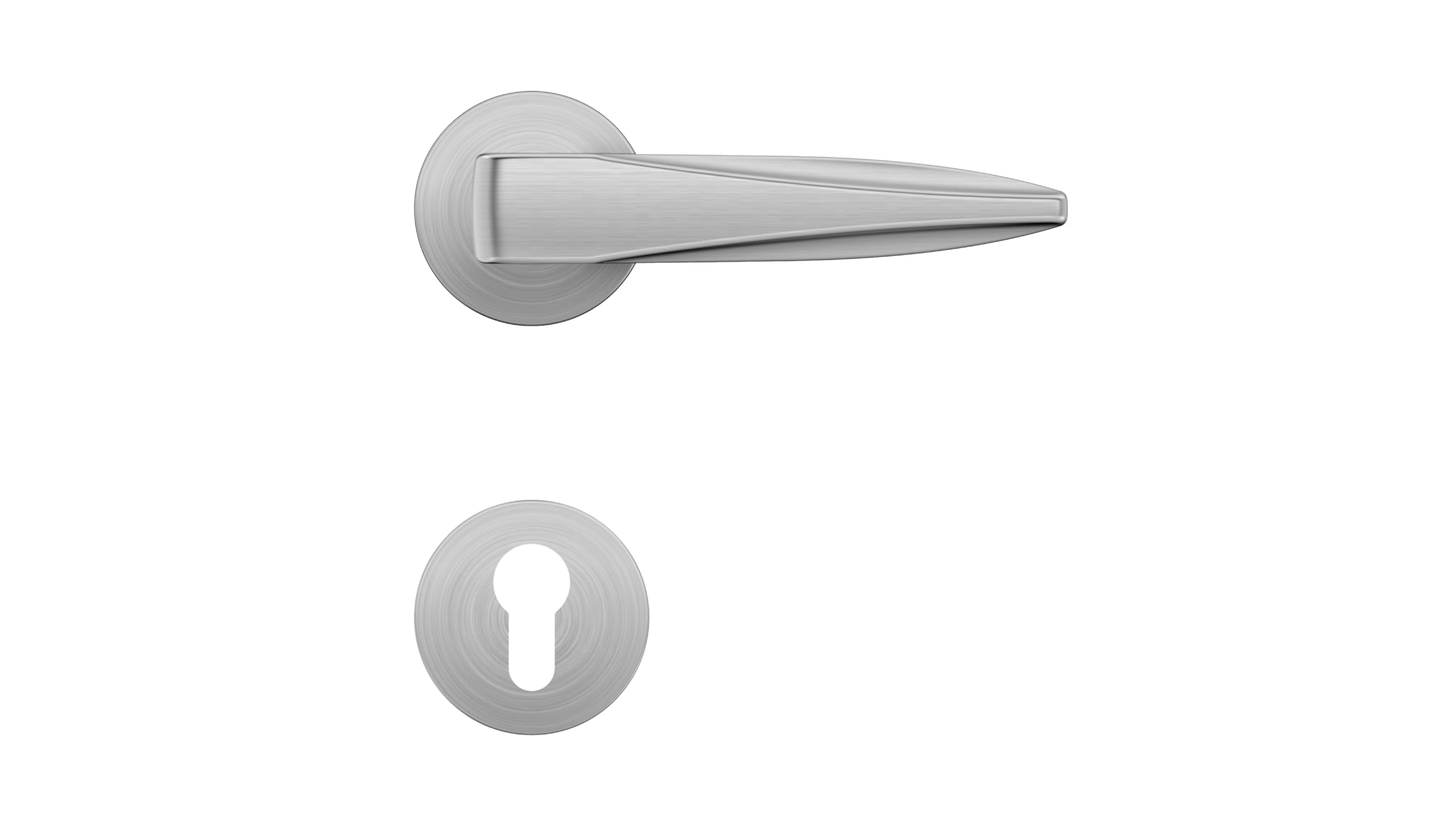 Godrej Mortise Lock|Handle Lock Set for Main & Bedroom Door|HDH 03 Rossette Home Décor Handle|Satin Steel Walnut Finish|9 Inch Lockbody|70mm 1CK Cylinder - Knob from Inside & 3 Keys | 5 Y Warranty