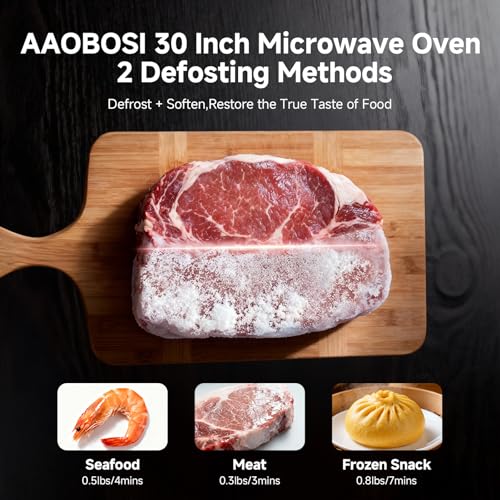 Image of AAOBOSI 30 Inch Built-in Microwave Oven Air Fryer Combo Convection Oven