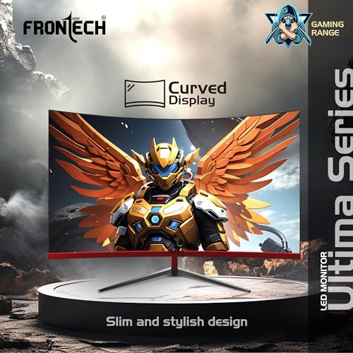 Image of FRONTECH Gaming 32 Inch Curved LED Monitor| Refresh Rate 200Hz, VA Panel, 1800R Curve | Full HD 1080p, Bezel Less Design | HDMI & DP Ports (MON-0076)