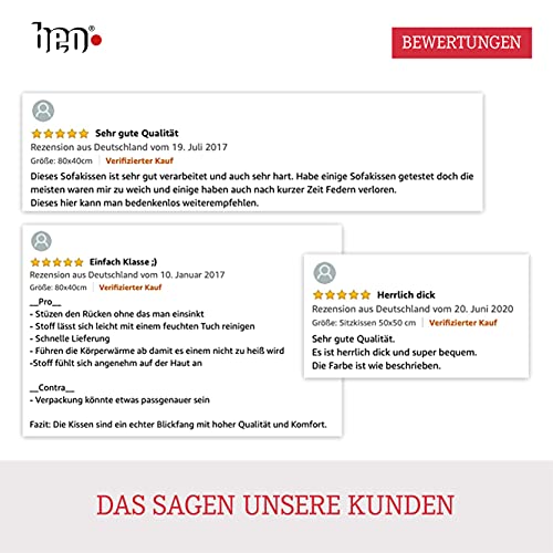 Beo 2x Sitzkissen 60x60 cm wasserabweisend für Lounge Gartenmöbel | Made in EU Lounge-Kissen Grau | Stuhlkissen mit… – Bild 7