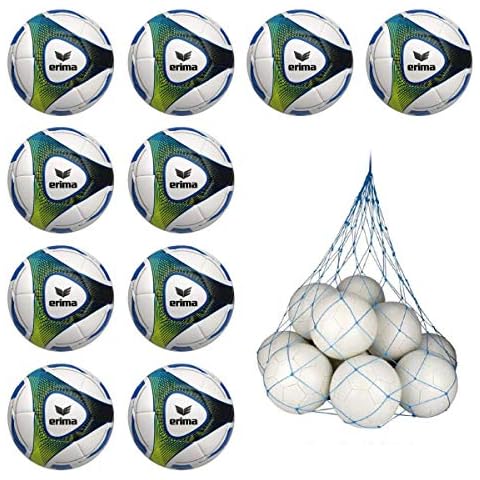 10x Erima Hybrid Trainingsball Größe: 5 inkl. Ballnetz Cover