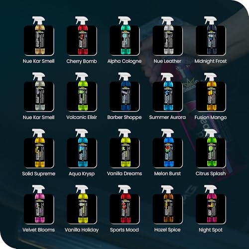 Image of Water-Based Car Air Freshener Spray | Luxury Automotive Deodorizer | Mold-Resistant Formula | Eliminates Odors and Refreshes Vehicle Interior | 17 fl oz | Volcanic Elixir