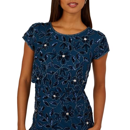 Image of Adrianna Papell Embellished Mikado Gown