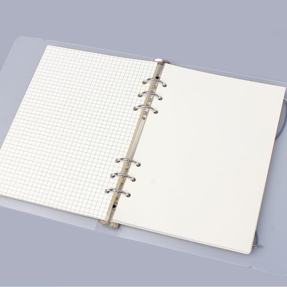 4 Piezas Cubierta de Carpeta A5 Protectora para Carpeta Anillas A5 Recargable de 6 Anillos Tapa de Plástico Transparente de Carcasa