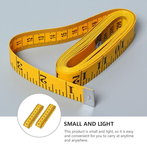 Cinta métrica flexible amarilla 2 piezas portátiles miniatura 7