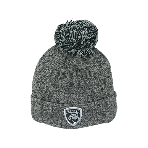 Florida Panthers NHL Officially Licensed Beanie Pom Nimbus Grayscale