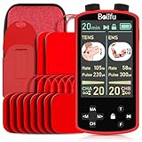 TENS EMS Unit Muscle Stimulator for Pain Relief Therapy - 4 in 1 TENS & EMS & Relax & Custom Frequency+Pulse - Muscle Massager 36 Modes 20 Intensity, Memory & Favorites Function, 3.8' Color Display