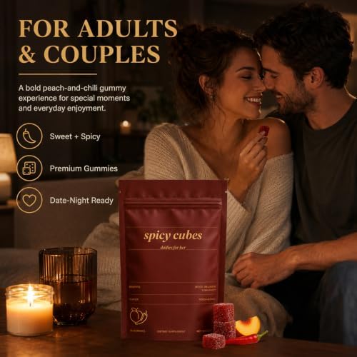 Spicy Cubes Gummies – Maca Root & Muira Puama for Energy, Mood & Vitality – Feminine Balance Wellness Gummies for Adults & Couples - 3