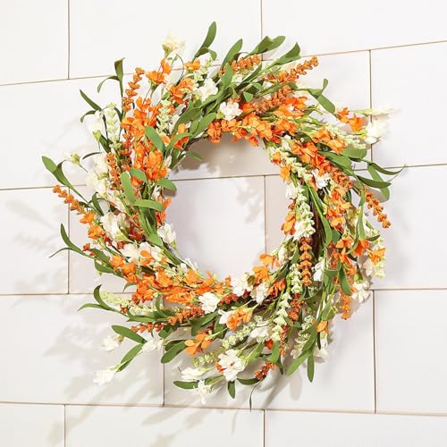 Couronne de fleurs de porte durable pour remplacer les végétaux qui fanent - 4