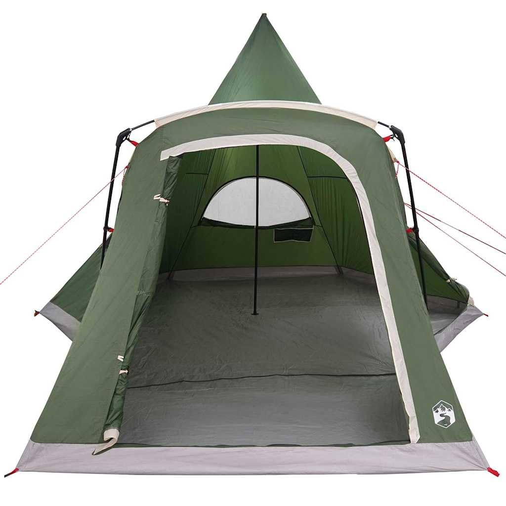 Tenda per 5 persone, verde, tenda tepee, tenda da campeggio in poliestere 185T