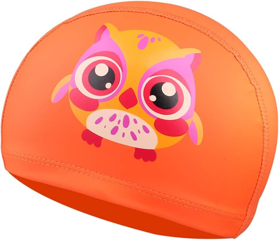 KASURE Kinder-Badekappen Set – 4 Stück, Stoff, Mit Elastischem Bund, Für Jungen & Mädchen 3-8 Jahre