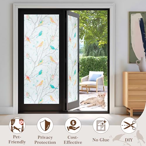 Rabbitgoo Window Privacy Film, Frosted Glass Window Film Decorative thumb #6