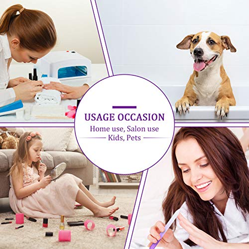 6 Pieces Glass Cuticle Pusher Nail File Set Imitated Crystal Nail Files Double Sided Glass Files With Case And Glass Cuticle Trimmer Remove Stick Manicure Tool For Nail Care (Purple) #TOP5