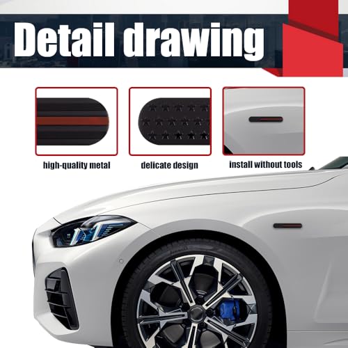 Image of 2PCS USA American Metal Flag Auto Fender Emblem, American Flag Decal, 6 inchx1 inchMetal American Flag Emblem Stickers, Universal Car Accessories 3D Adhesive Sport Badge for Car SUV Truck (Red)