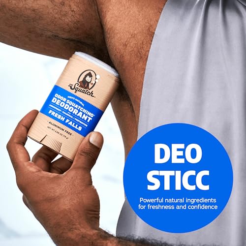 dr squatch natural deodorant for men - odor-squatching aluminum free - fresh falls 265 oz 3-pack