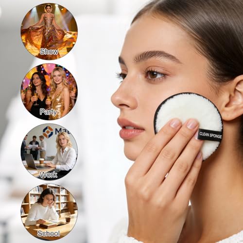 HOTUT Toalla Desmaquillante Facial De Microfibra,7PCS Discos Desmaquillantes Reutilizables Con Banda De Pelo,Algodones Desmaquillantes Lavable Para Lavado Facial y Desmaquillante,Todo Tipo De Pieles - imagen 8