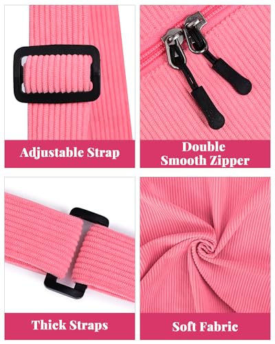 Image of Crossbody Crescent Bag for Women Men Trendy, Crescent Sling Bag with Adjustable Strap, 2 Zippers Lightweight