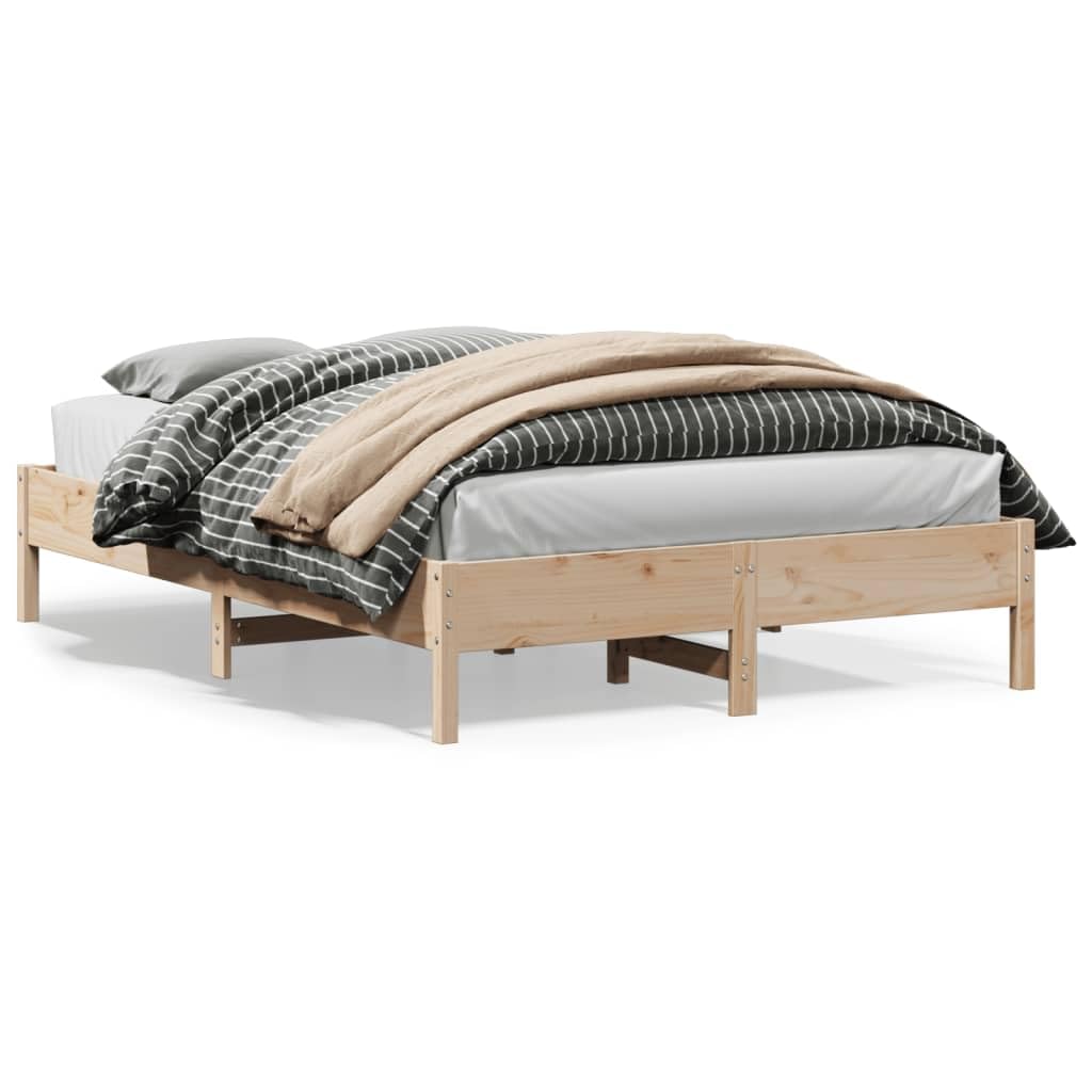vidaXL Estructura de Cama sin colchón Madera de Pino Blanco 150x200 cm