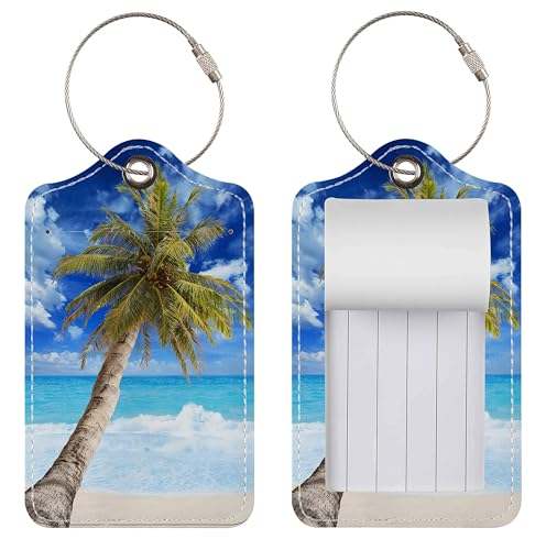 Chelmon 2 Pack Cute PU Leather Tags