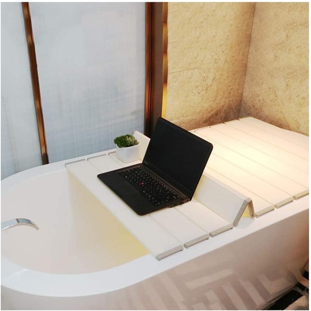 Bathtub Lid Folding Insulation Shutter Bath Lid, Bathtub Tray Bathtub Cover, Bathroom Dust-Proof Heat-Resistant Board, Suitable for Most Bathtubs