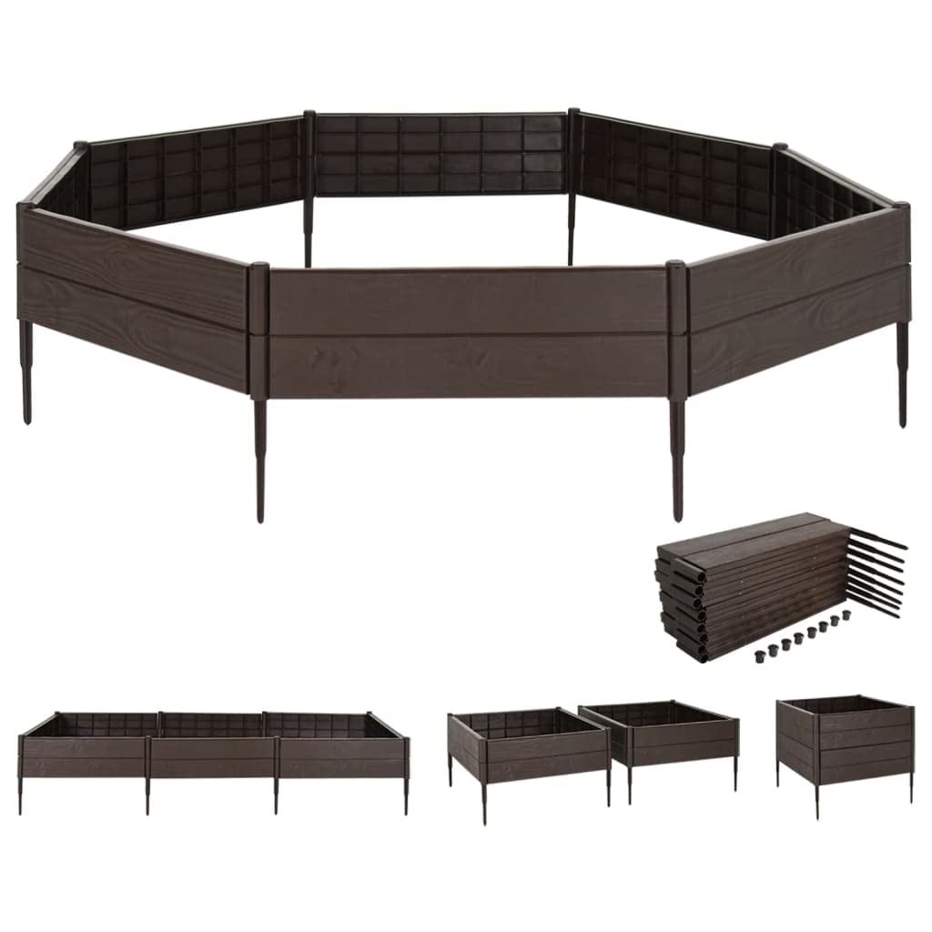 Muebles, cama de jardín elevada de polipropileno de 120 x 120 x 20 cm