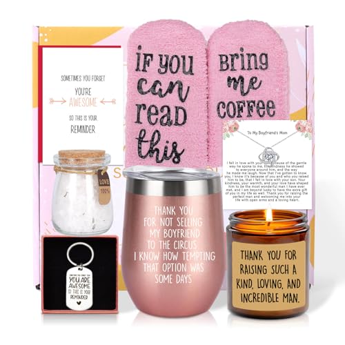 Ithmahco Boyfriends Mom Mothers Day Gift, Mothers Day Gifts For Boyfriends Moms, 8pcs Gift Basket For Boyfriend Mom From Girlfriend