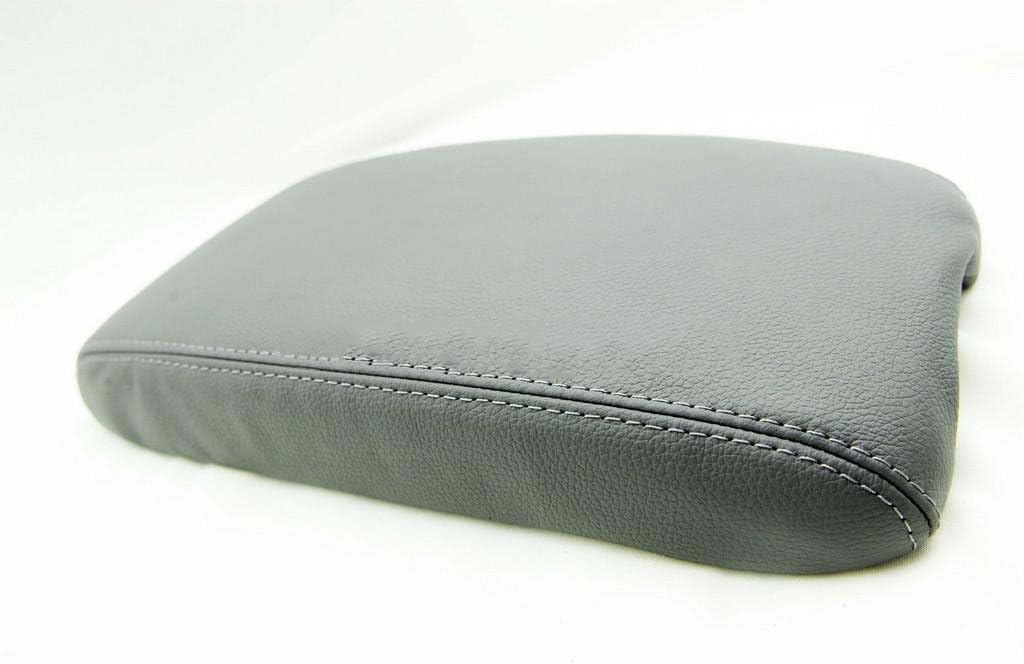 Fits 1998-2007 Lexus LX470 Real Gray Leather Console Lid Armrest Cover (Leather Part Only)