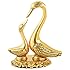 Metal Kissing Duck Showpiece for Home and Living Room Decor, Decorative Items for Home, Antique Home Decor (6 Inches, Golden, 1 Piece)