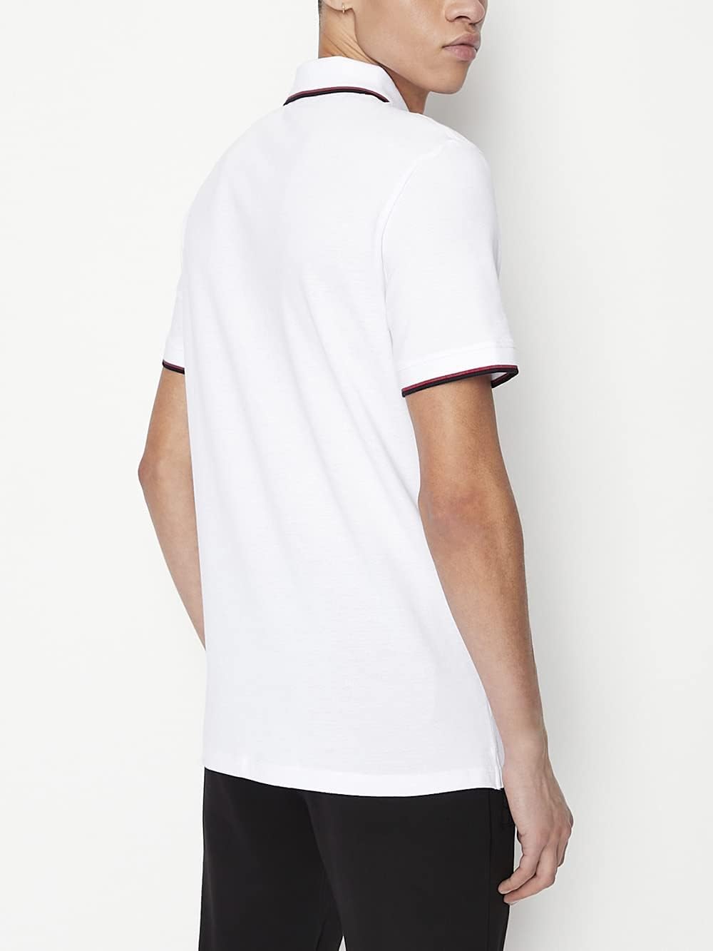 Armani Exchange Mens Slim Fit Cotton Pique Tipped Polo - Image 7