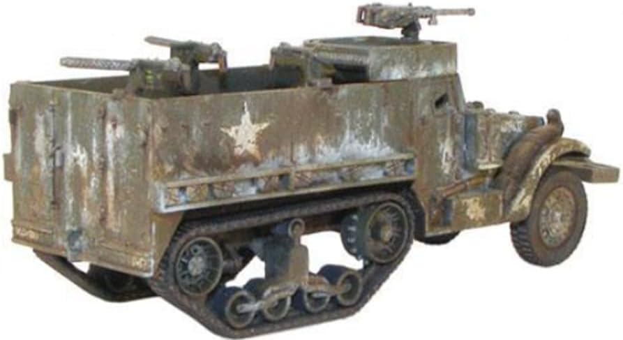 Warlord Games US Army M3A1 Half-Track 1:56 / 28mm Plastic Scale Model for Bolt Action Highly Detailed World War 2 Miniatures