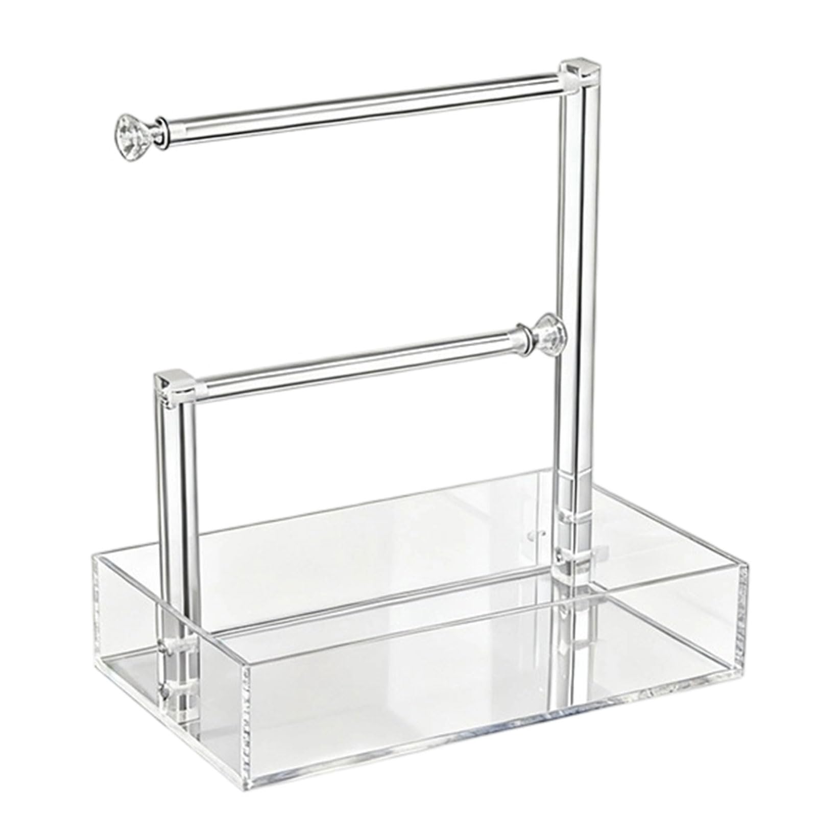 Piceioep Clear Acrylic Bracelets Storage Box with Secure Compartments for Organized Jewelry Stable Box