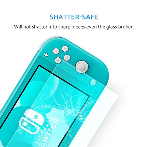 Tjs Nintendo Switch Lite Screen Protector, [Tempered Glass] [2-Piece] [Works While Docking] - 0.3Mm Thickness/Bubble Free/Ultra Clear/9H Hardness/Anti-Scratch/Shatterproof/Anti-Fingerprint (Clear) #TOP3