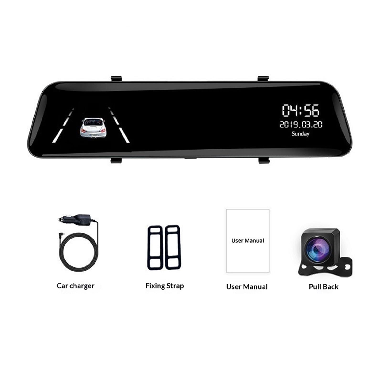 Registratore di Guida per Honda Civic 2022-2025 | specchietto dashcam touch screen, telecamera anteriore posteriore doppia lente, sorveglianza parcheggio continua