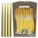 Ner Mitzvah Gold Metallic Dripless Chanukah and Birthday Candles - Standard Size Fits Most Menorahs - Premium Quality Wax - 45 Count for All 8 Nights of Hanukkah