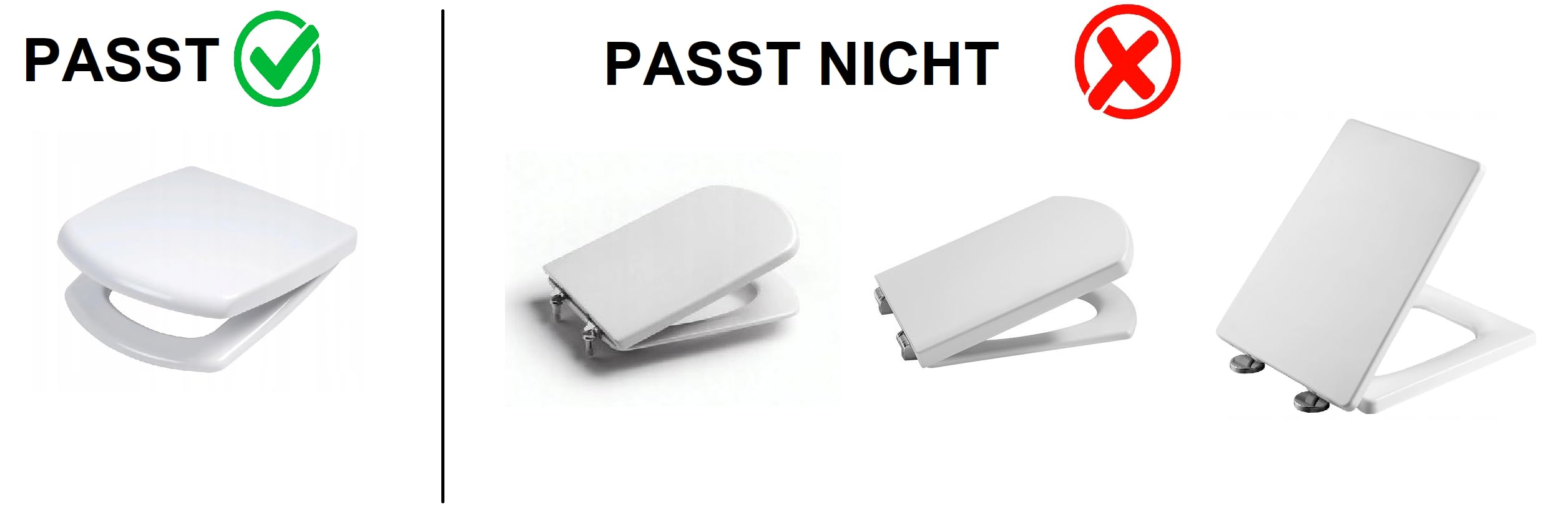 WC-Sitz passend Cersanit Carina, weiß, SoftClose (44cm x 35cm)