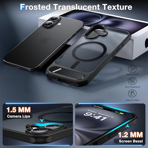 Coque iPhone 16 Plus béquille intégrée pour protection antichoc