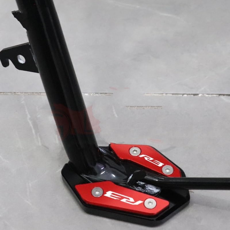 Moto Supporto Piastra Accessori Moto per Yamaha YZF R3 R25 MT03 MT25 R 3 25 MT 03 25 2019-2022 Cavalletto Laterale Ingrandisci Piastra Estensione Cavalletto (Color : 17)