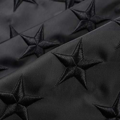Black American Flag 3x5 ft All Black USA Flag with Embroidered Stars Sewn Stripes Brass Grommets Heavy Duty 300D Nylon US Flag for Outdoor Use (3x5 Ft)