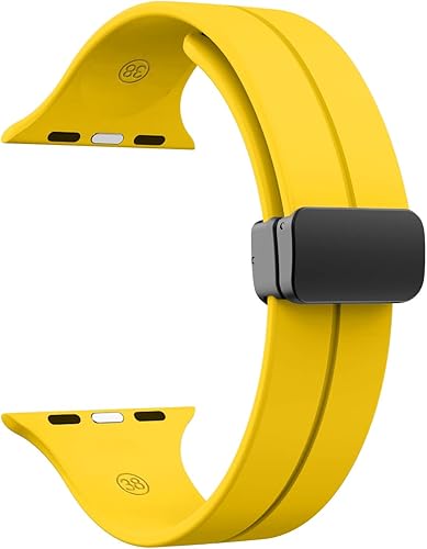 Miniatura 3 de Correa magnética compatible con Apple Watch Band de 1.496 in 1.575 in 1.614 in 1.654 in 1.732 in 1.772 in 1.811 in 1.929 in, correa deportiva de