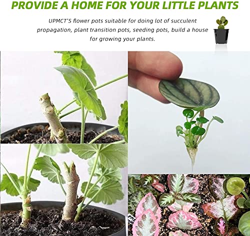 Upmct 4 5 6 Inch Nursery Pots Variety Pack, 45 Pack Plants Flower Pots Flexible Plastic Planters Indoor Modern Decorative Seed Container Pots For House Plants, Succulent, Flower (4+5+6 Inch, Black) #TOP5