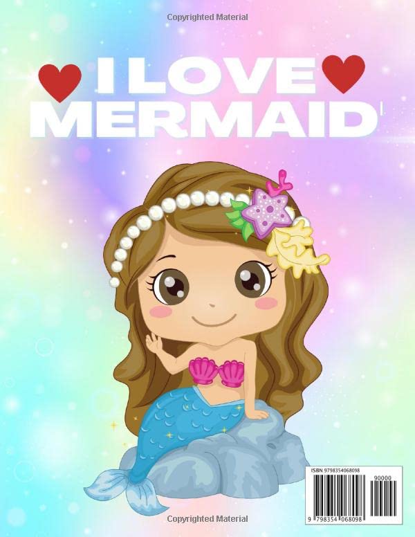 Happy Mermaid Coloring Book for Kids (US Edition):: Over 50 Cute,Unique,Activity and Illustration Coloring Book for Kids Ages 4-8 image 3