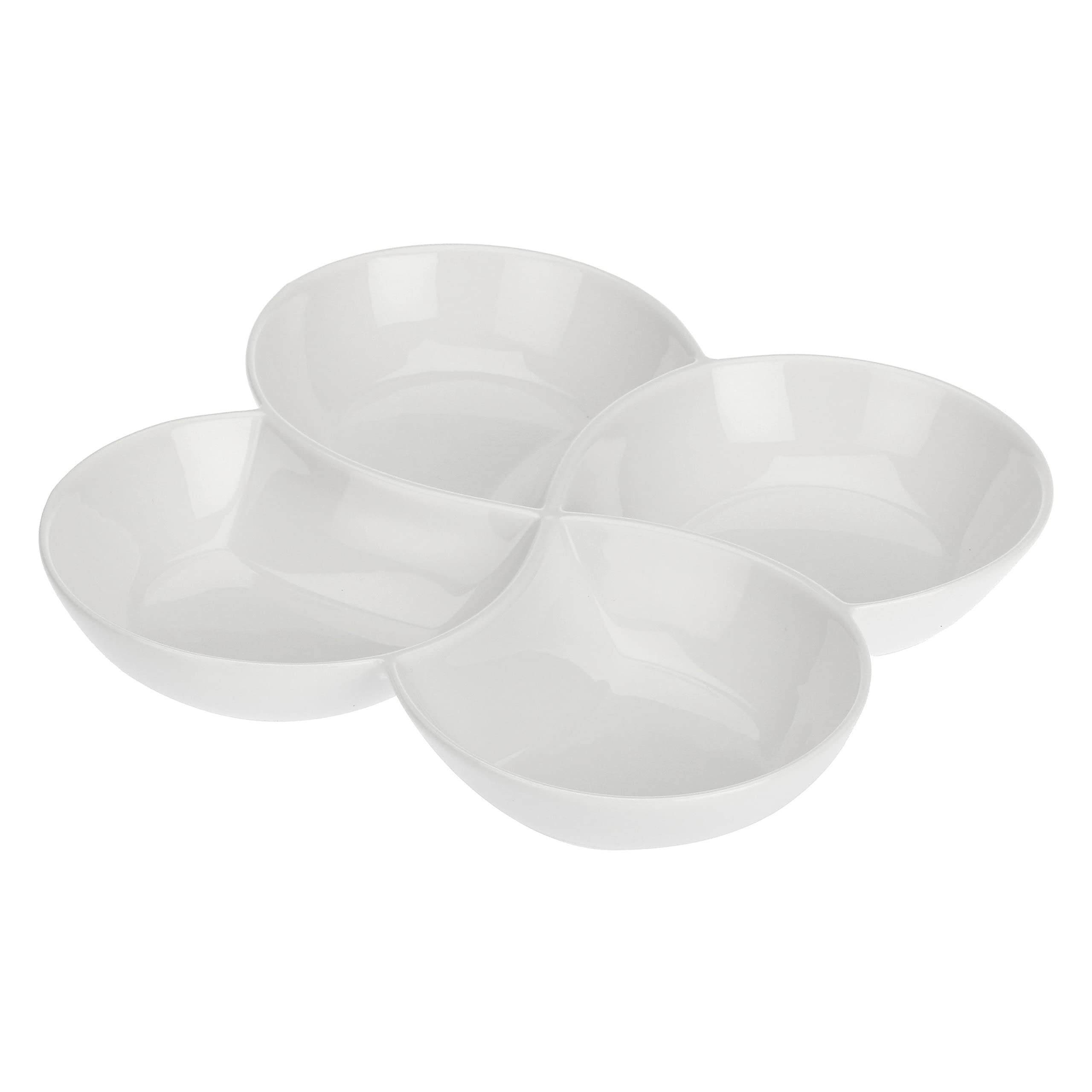 La Porcellana Bianca - Convivio Piatto da Portata, 4 Pezzi, in Confezione Regalo, Colore Bianco, 26 cm