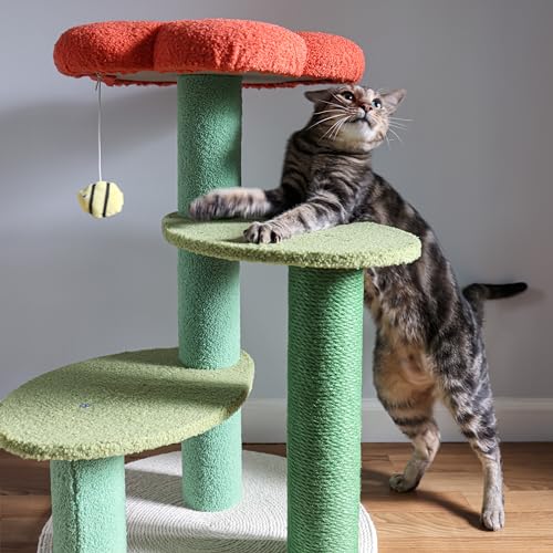 Árbol para gato de yute con 3 plataformas 29 pulgadas miniatura 6