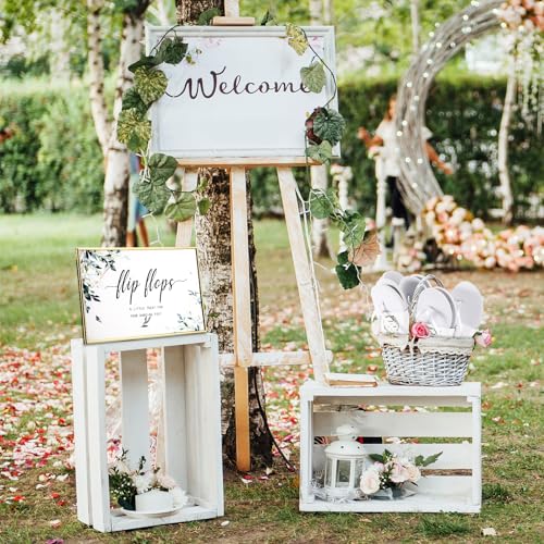 Zoooyawn 48 Pairs Flip Flops Bulk for Wedding Guest Wholesale Wedding Sandals Hotel Slippers with Cards Sign3