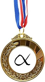 no/no Cinta para el primer lugar de la medalla del alfabeto griego, color negro